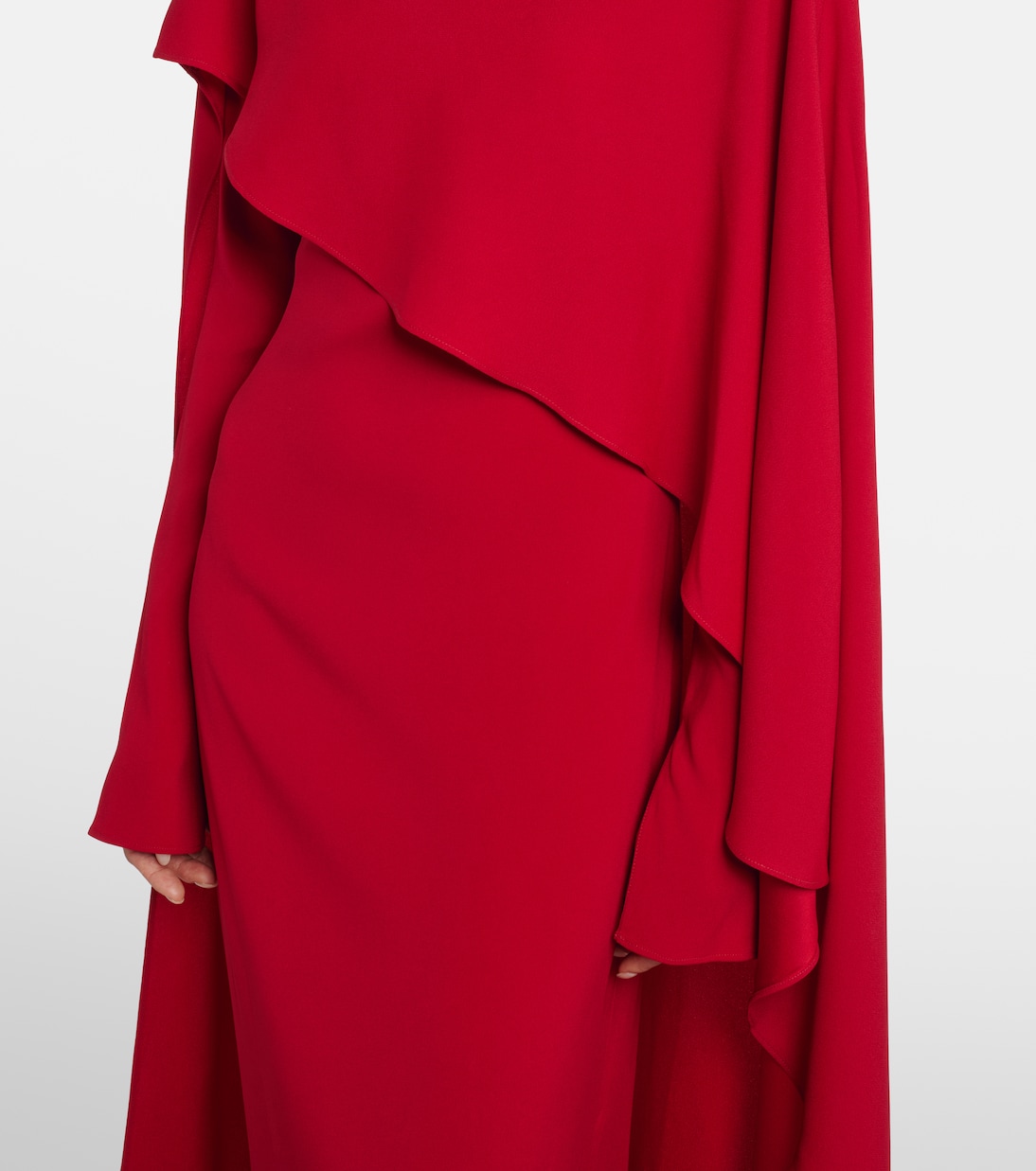 Carrington caped crêpe cady gown | Taller Marmo
