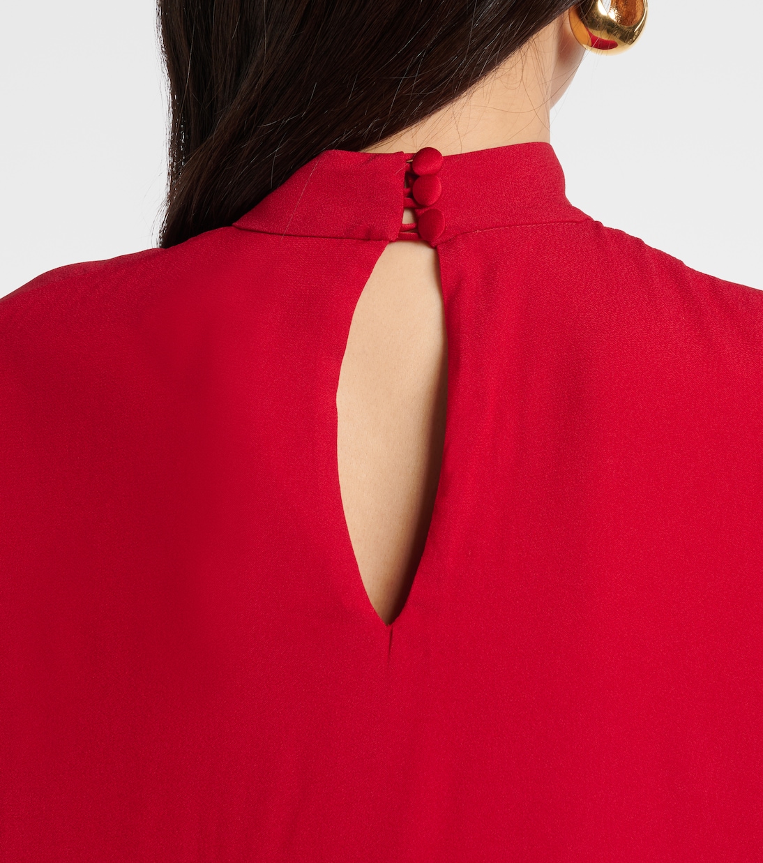 Carrington caped crêpe cady gown | Taller Marmo