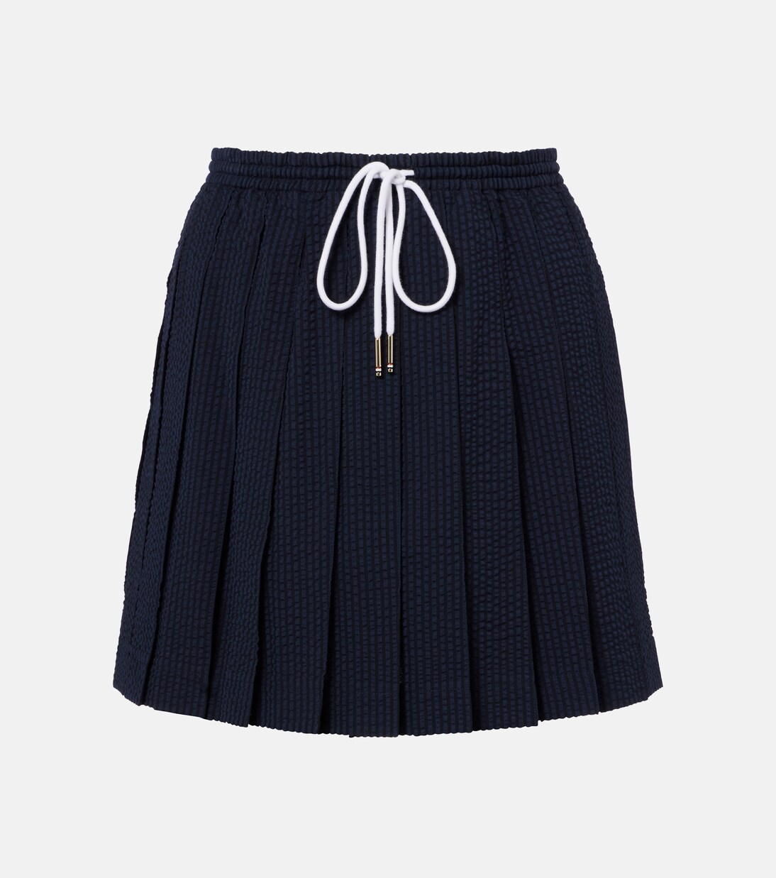 Minifalda de lana a rayas plisada | Thom Browne