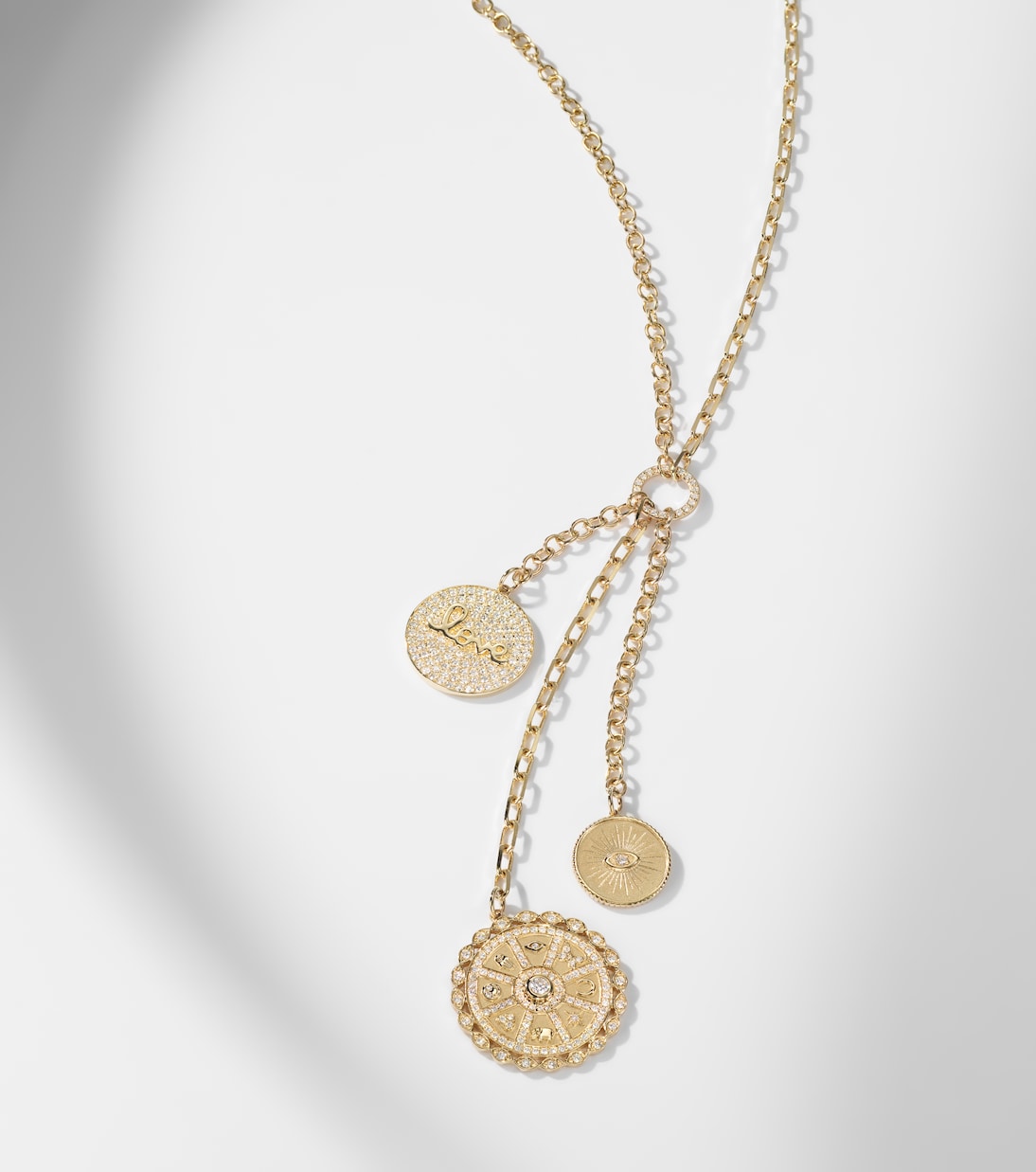 14kt gold necklace with diamonds | Sydney Evan