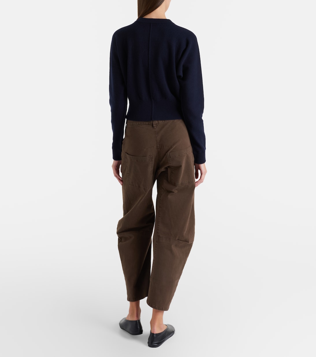 Shon cotton twill barrel-leg pants | Nili Lotan