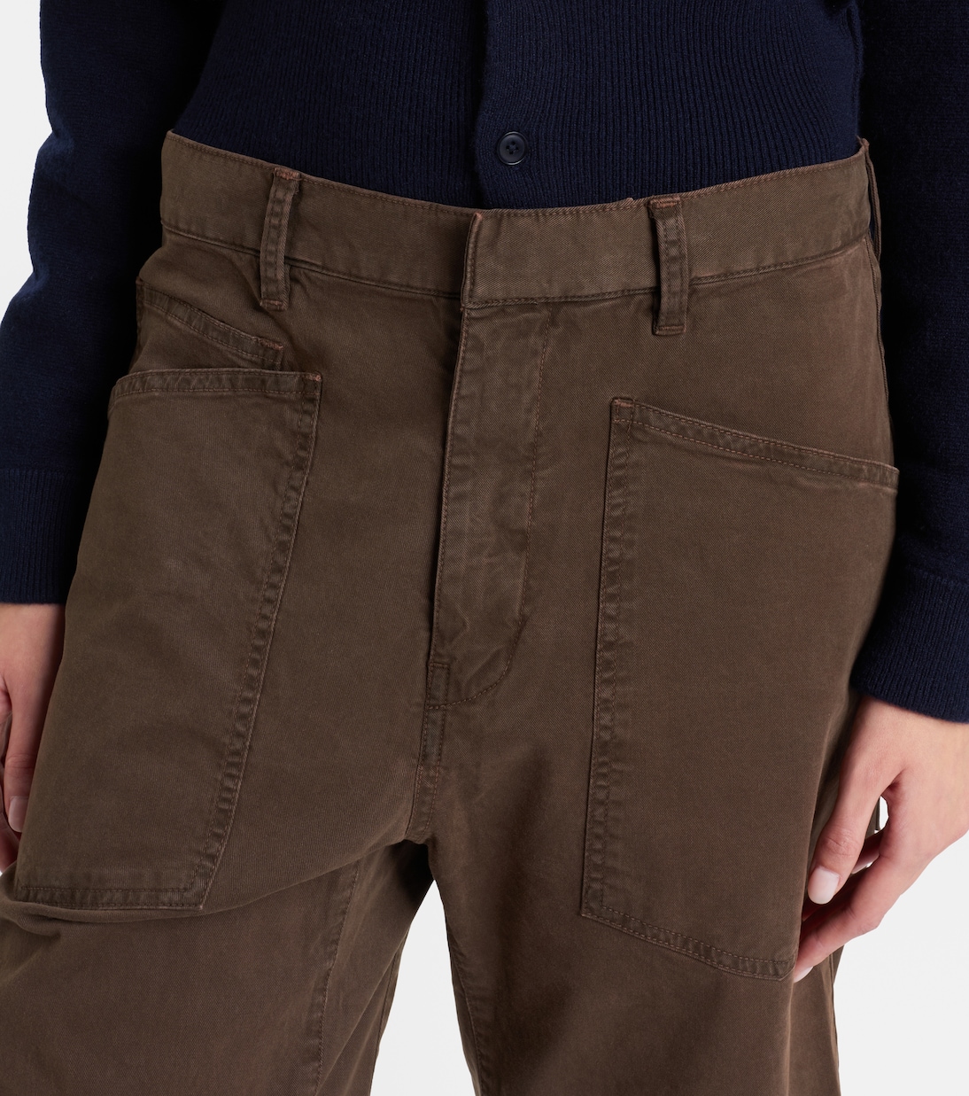 Shon cotton twill barrel-leg pants | Nili Lotan