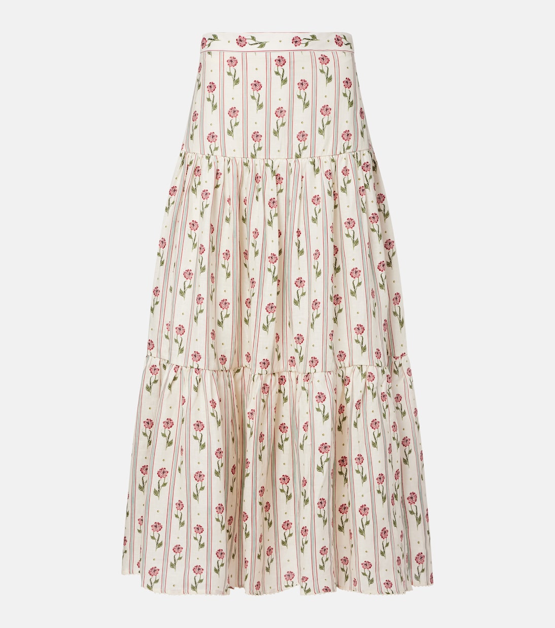 Bergamota floral linen maxi skirt | Agua by Agua Bendita