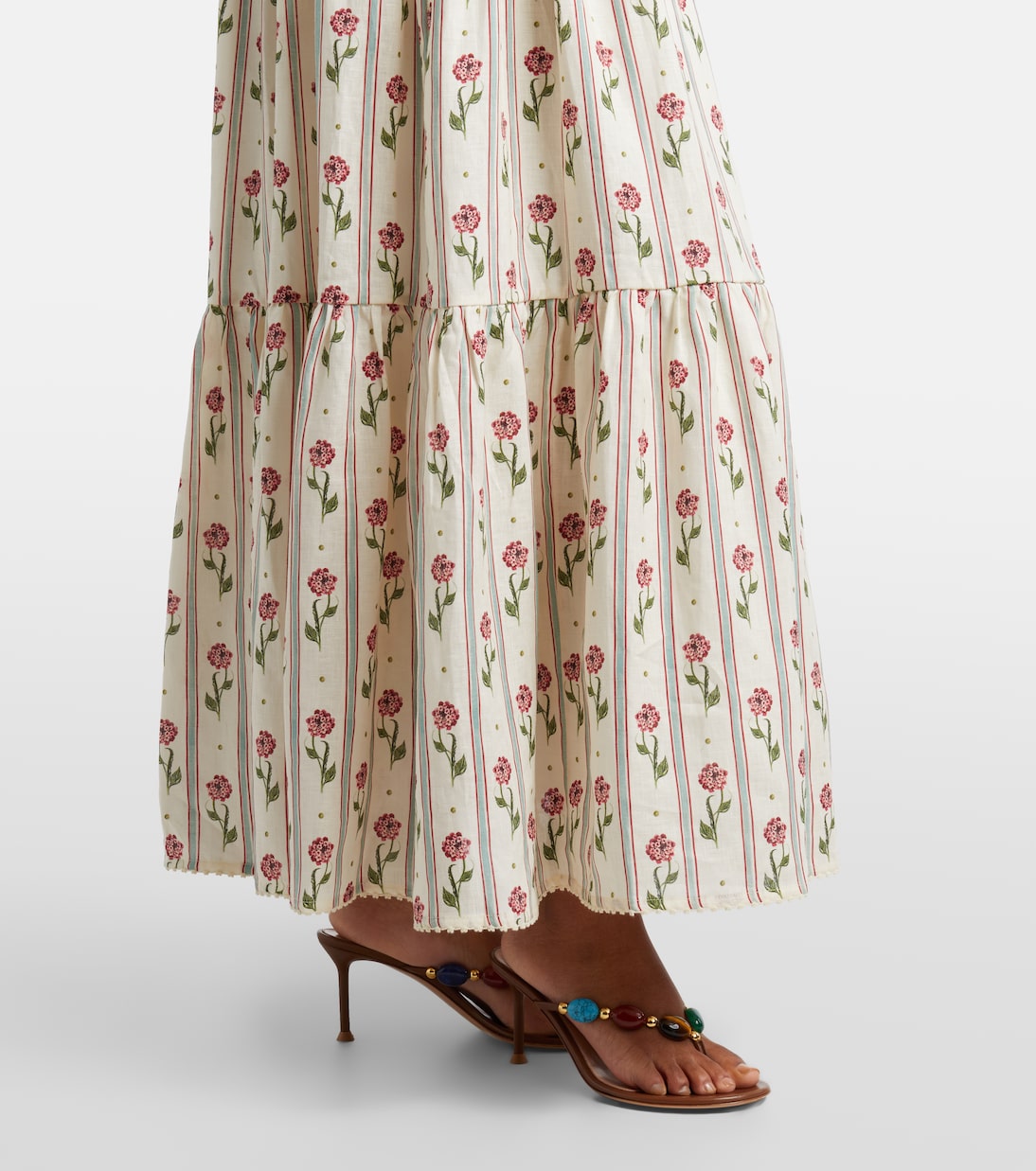 Bergamota floral linen maxi skirt | Agua by Agua Bendita