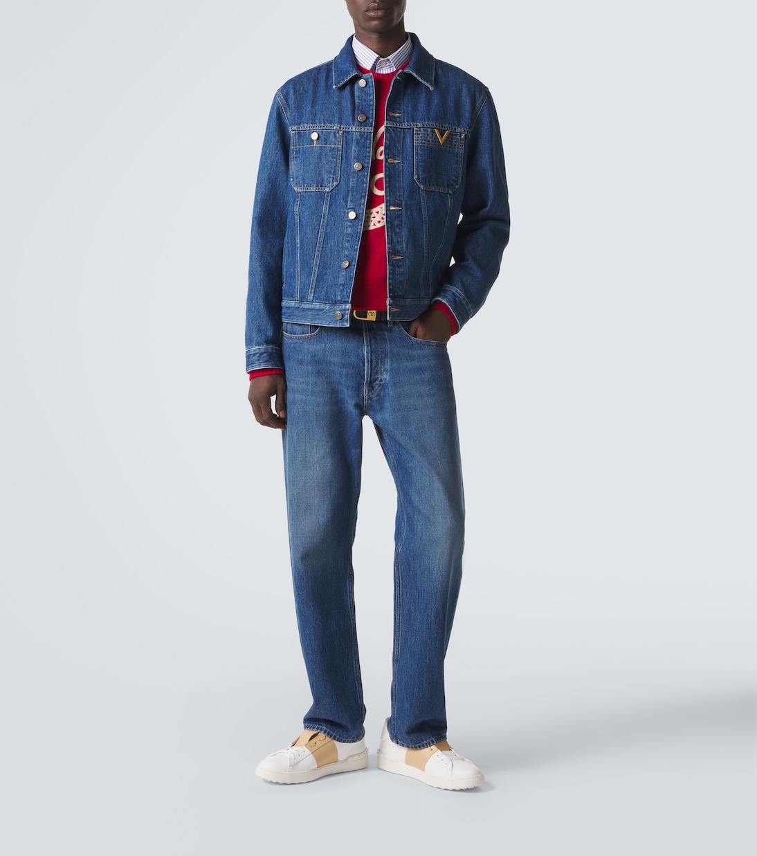 Open leather sneakers | Valentino Garavani