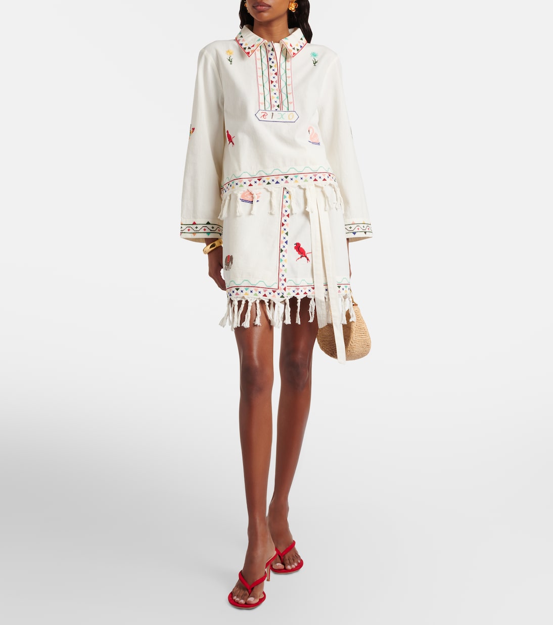 Bestickter Minirock Baela aus Baumwolle | Rixo