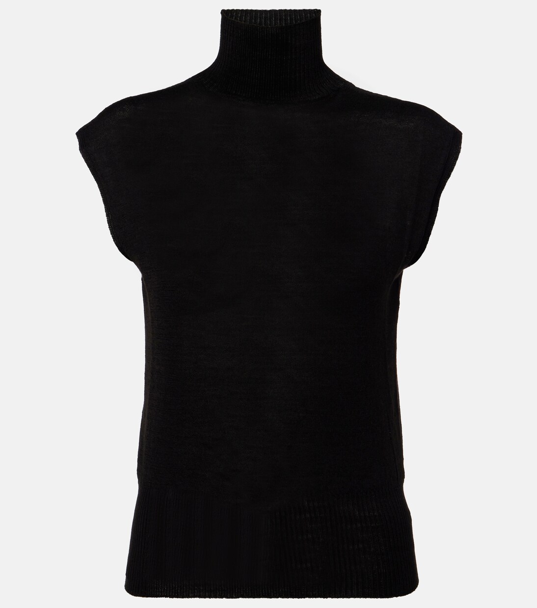 Virgin wool turtleneck top | Rick Owens