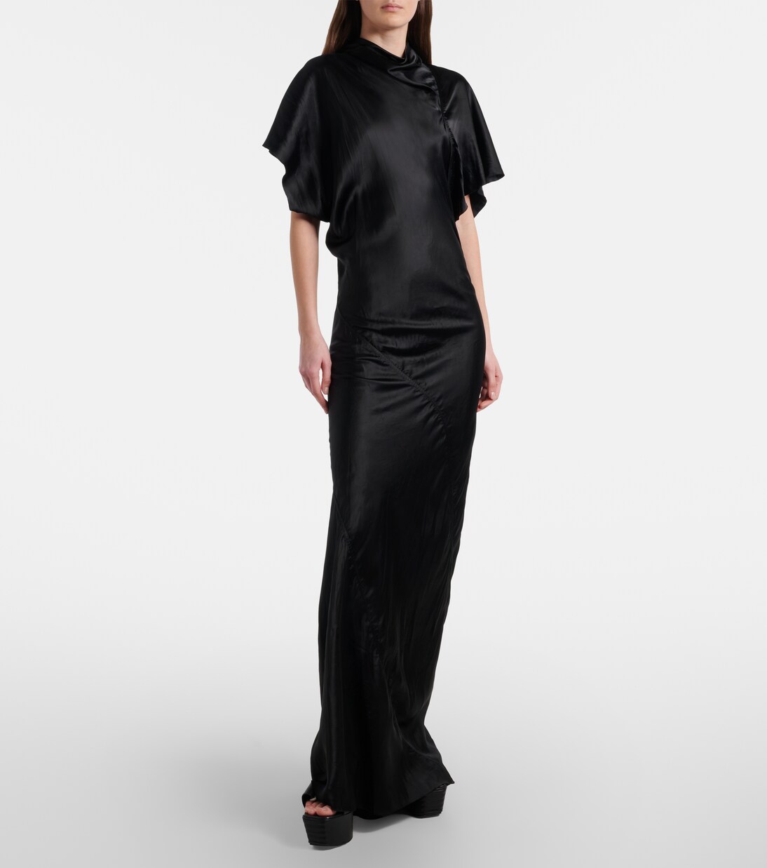 Robe longue Seb en satin | Rick Owens