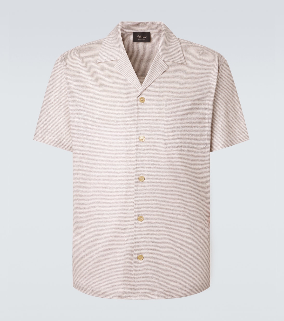 Striped linen and cotton shirt | Brioni