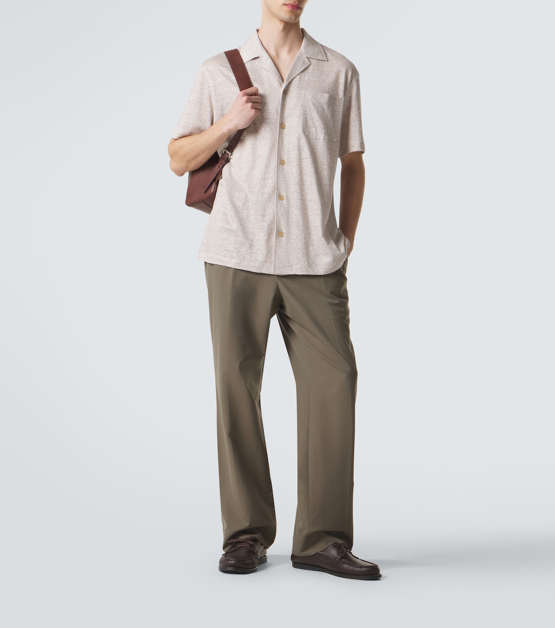 Striped linen and cotton shirt | Brioni
