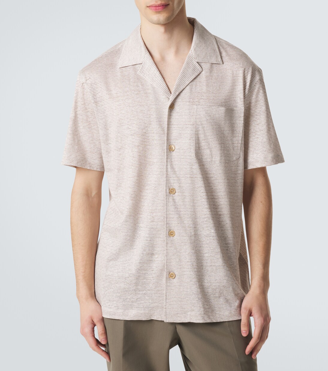 Striped linen and cotton shirt | Brioni