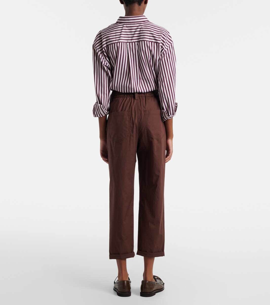 Pantalon droit Monili en coton | Brunello Cucinelli