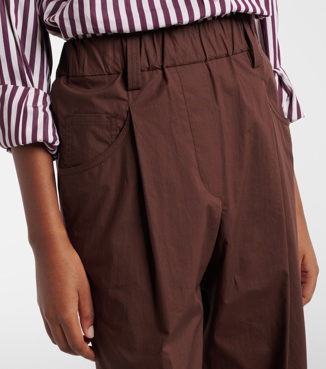 Pantalon droit Monili en coton | Brunello Cucinelli