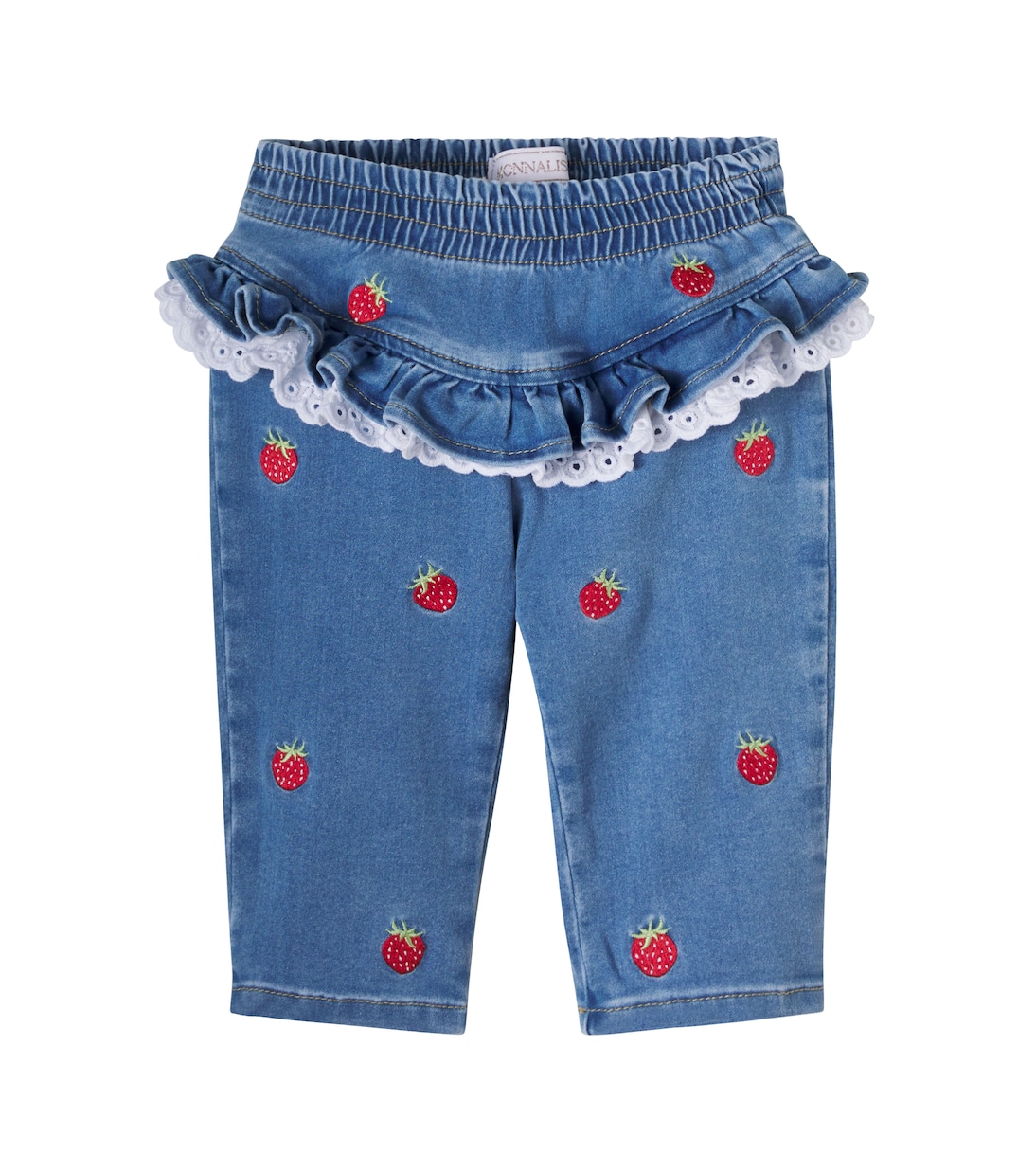Bébé – x Disney® – Jean brodé à volants | Monnalisa