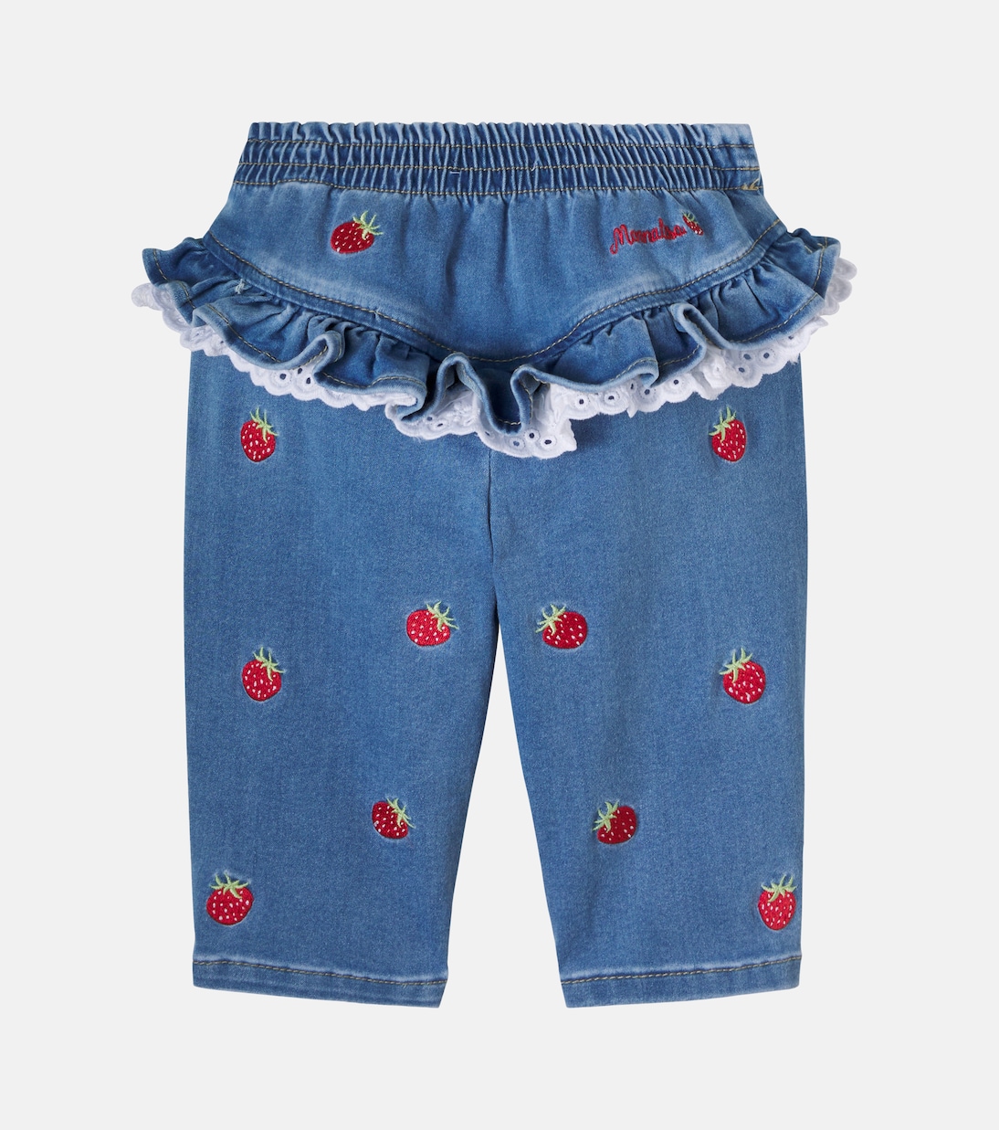 Bébé – x Disney® – Jean brodé à volants | Monnalisa