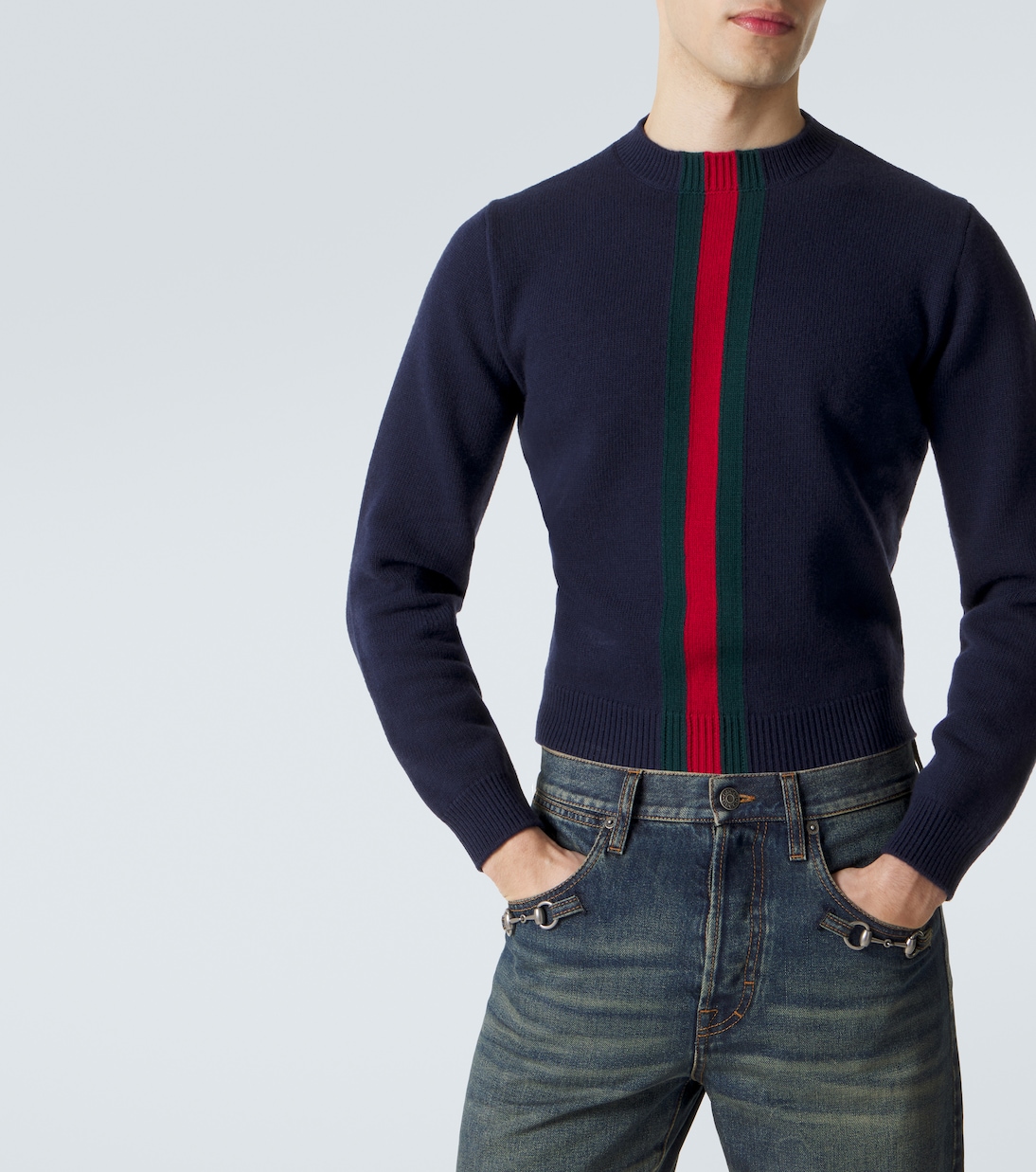 Pullover Web Stripe aus Wolle | Gucci