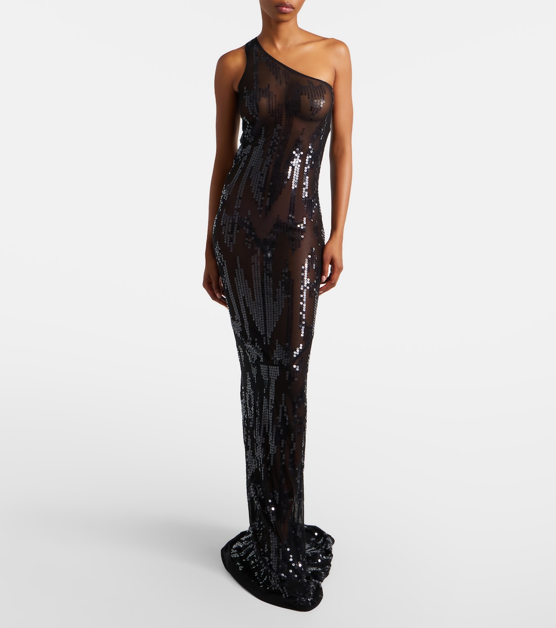 Lilies One-Shoulder-Robe aus Tüll | Rick Owens