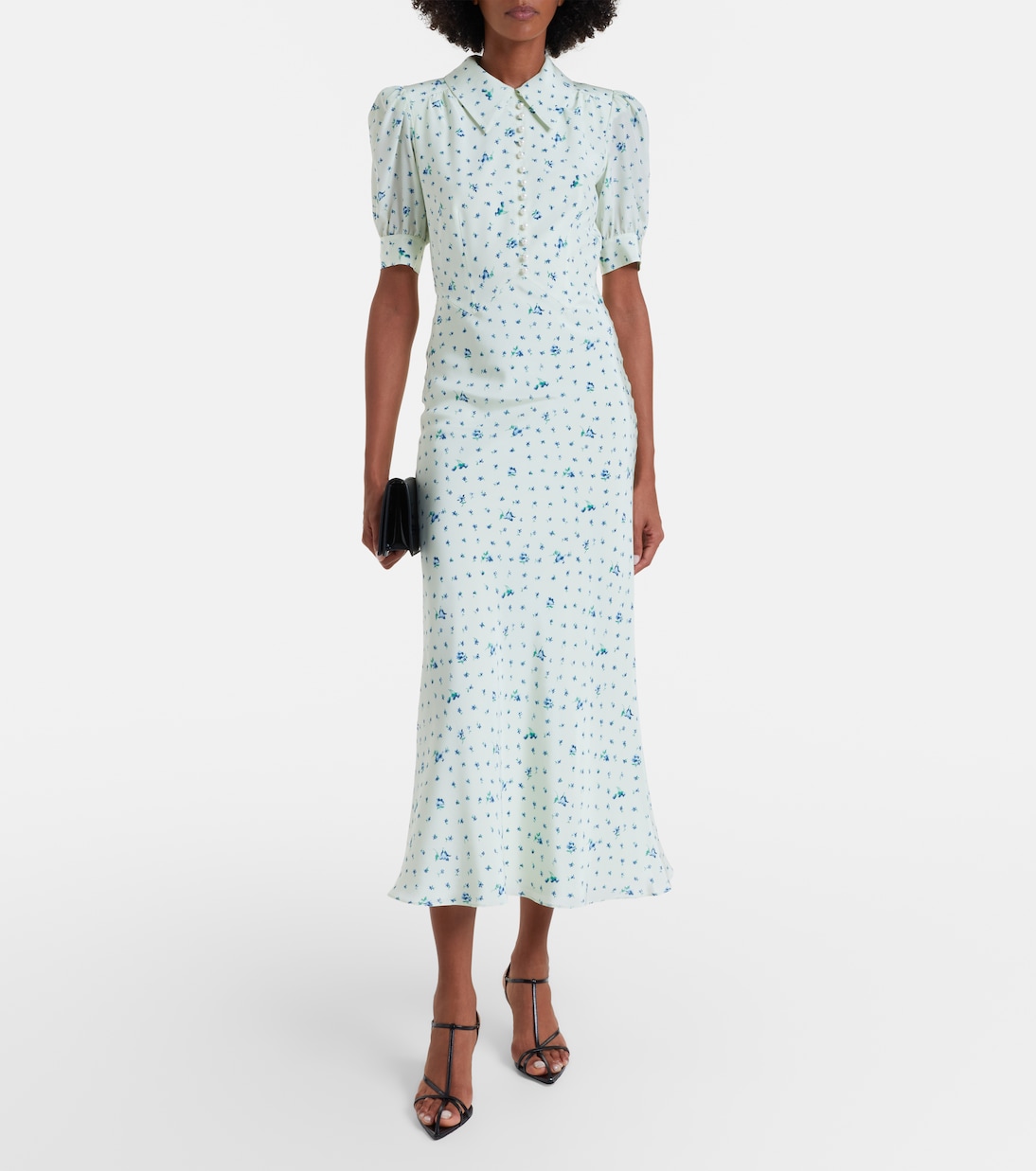 Floral silk midi dress | Alessandra Rich