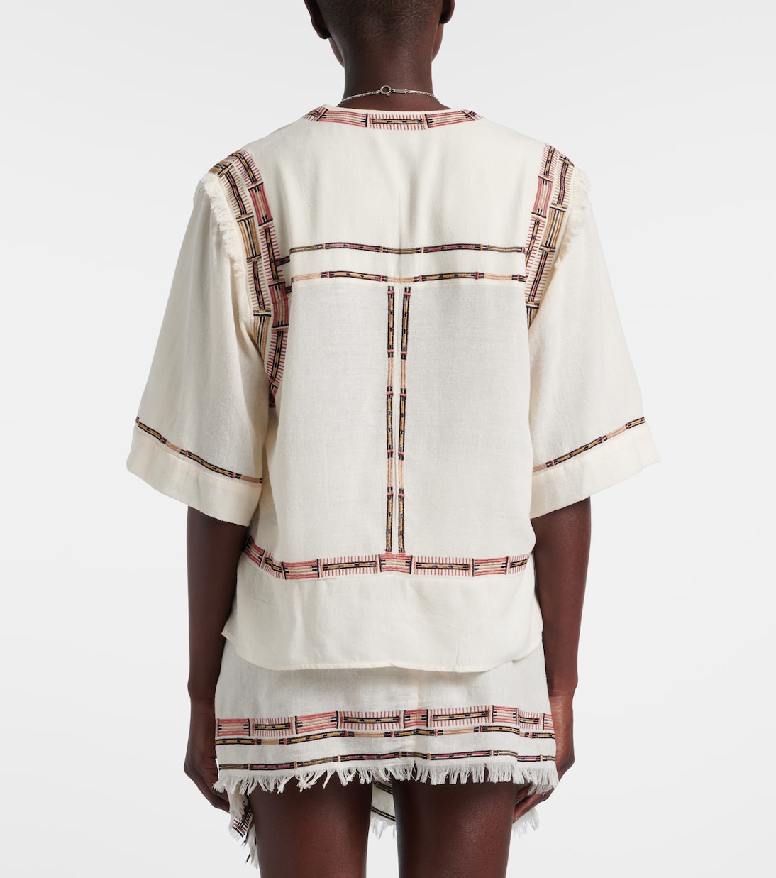 Fiosa embroidered fringed silk top | Isabel Marant