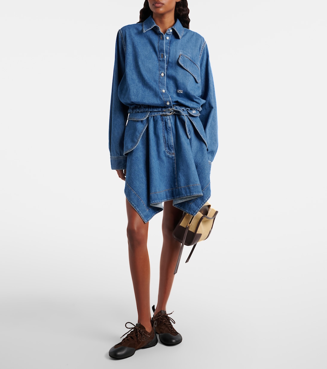 Sneakers Grip Anagram aus Veloursleder | Loewe