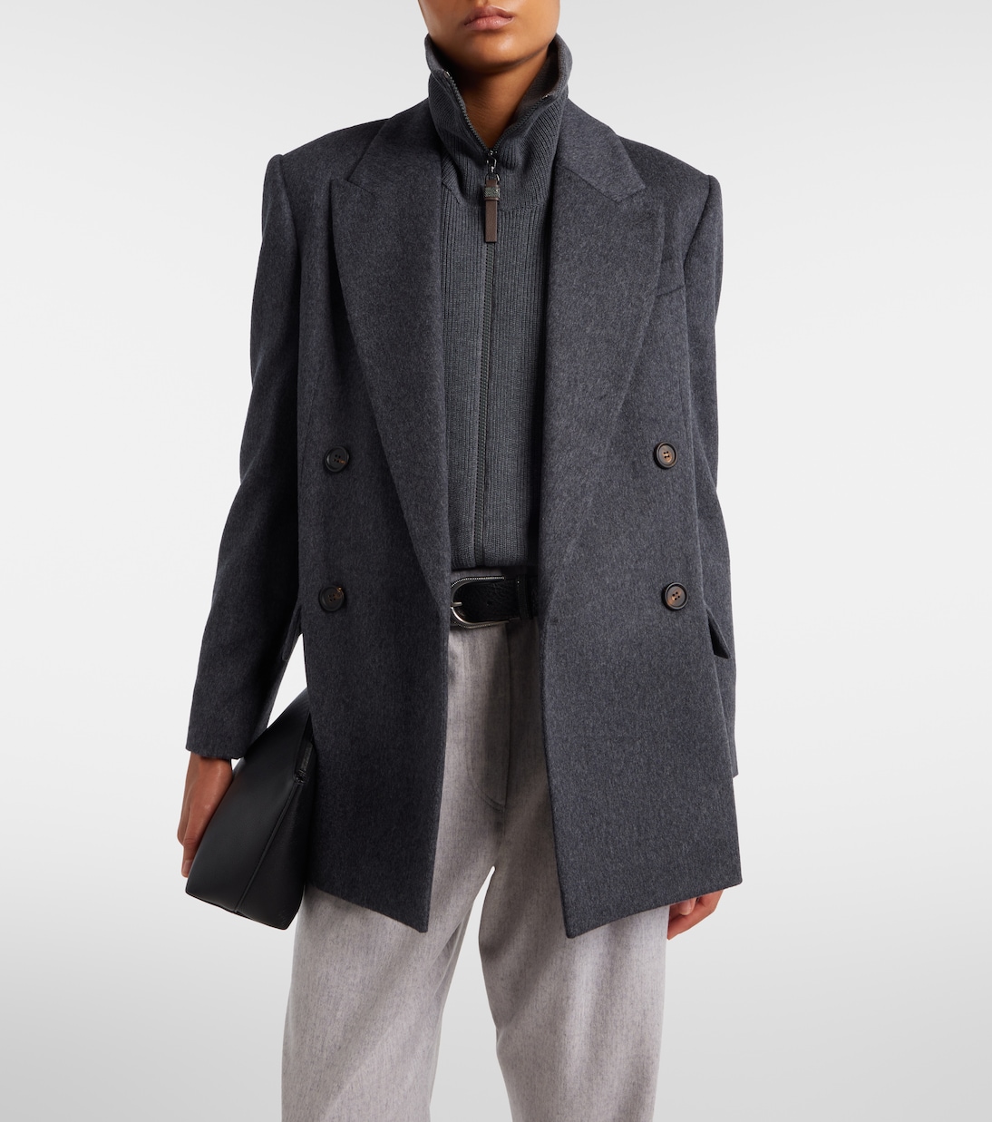Double-breasted wool jacket | Brunello Cucinelli