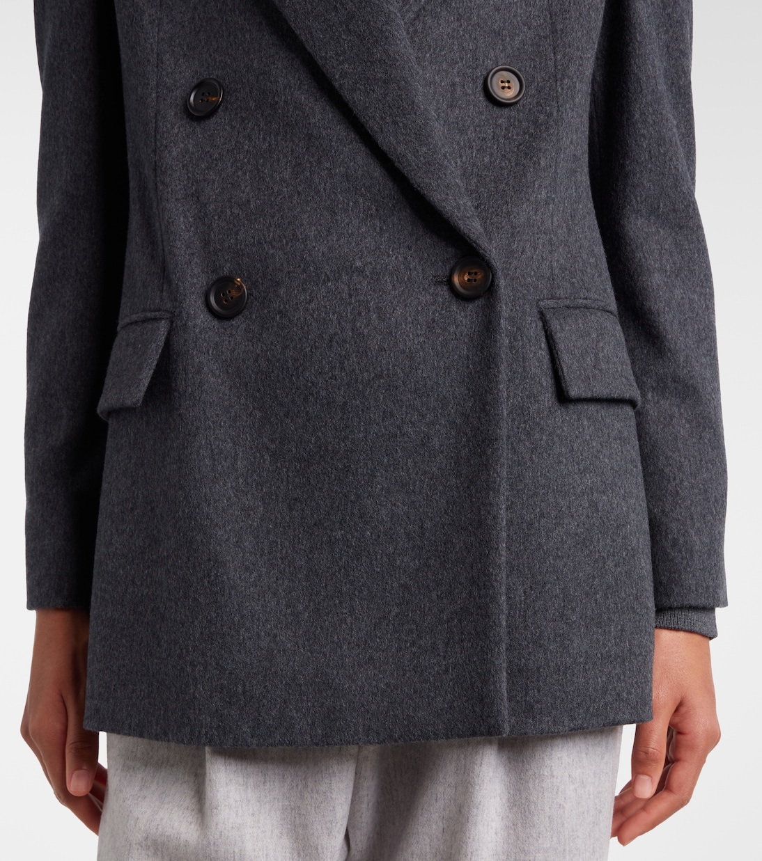 Double-breasted wool jacket | Brunello Cucinelli