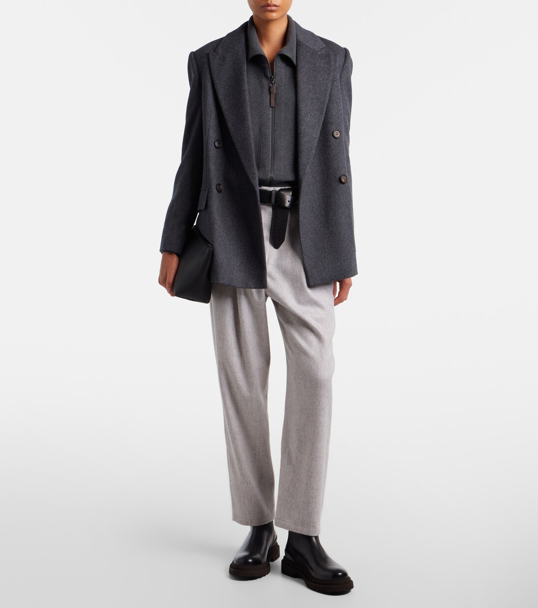 Double-breasted wool jacket | Brunello Cucinelli