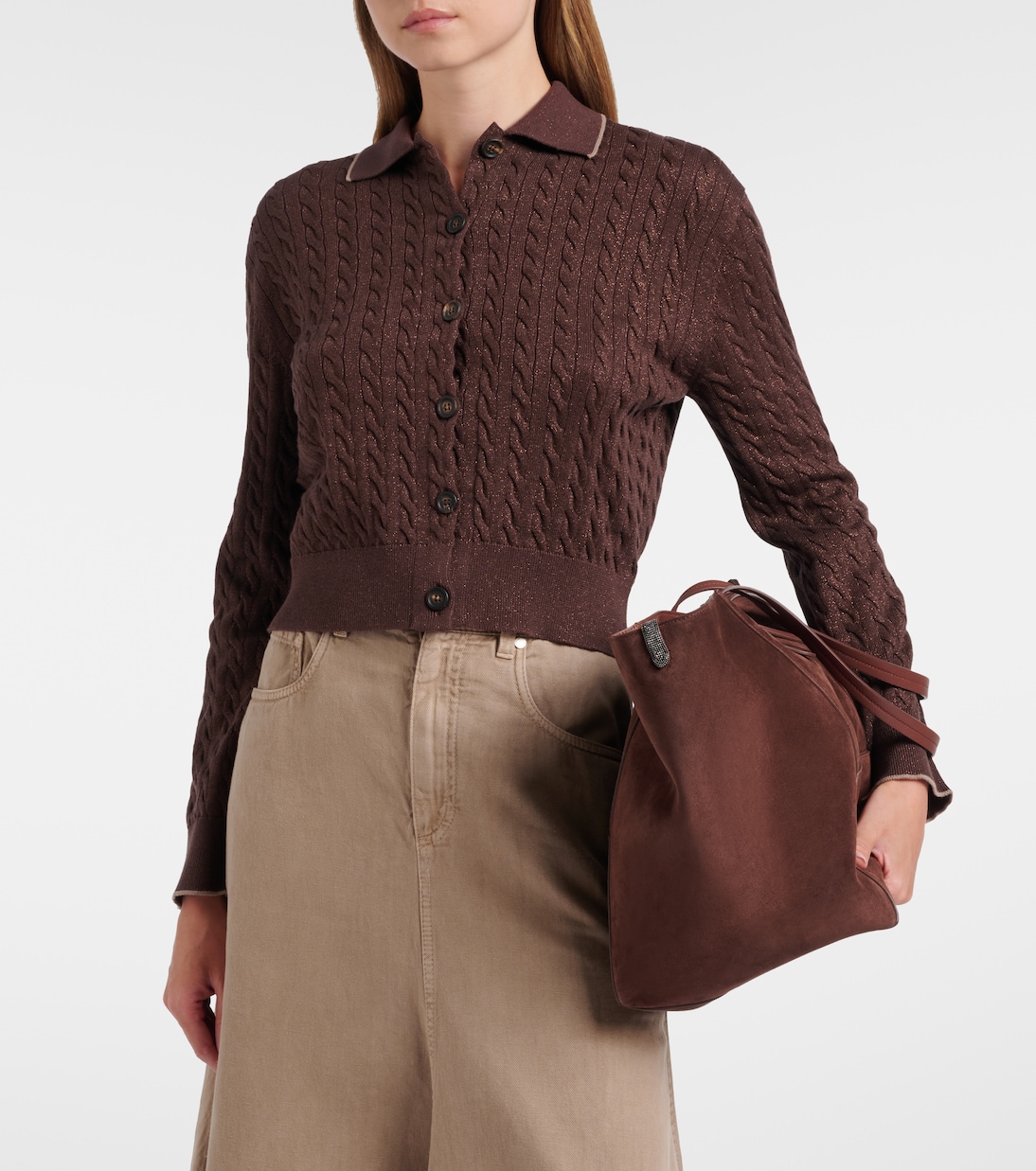 Cardigan in misto cotone | Brunello Cucinelli