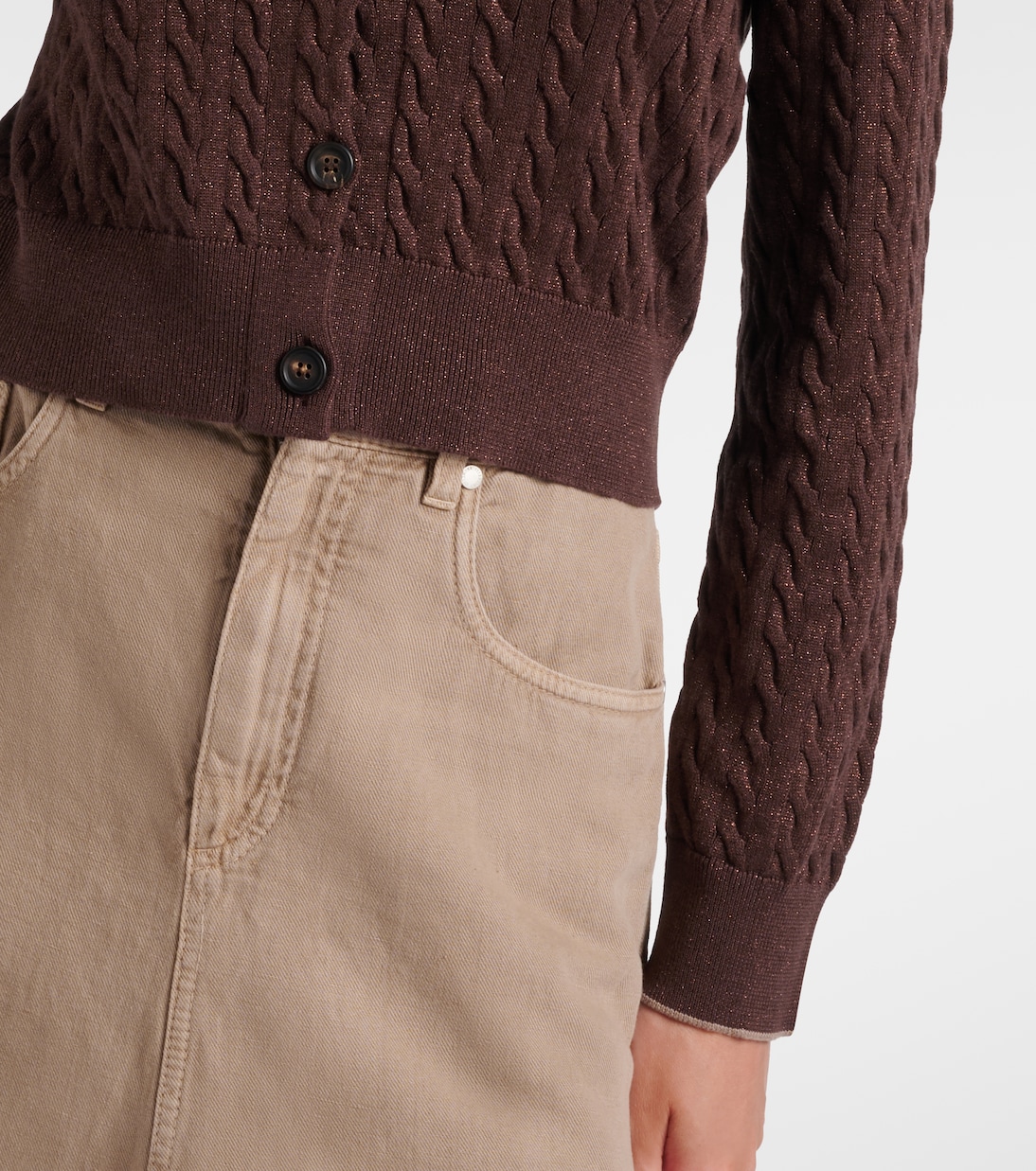 Cardigan in misto cotone | Brunello Cucinelli