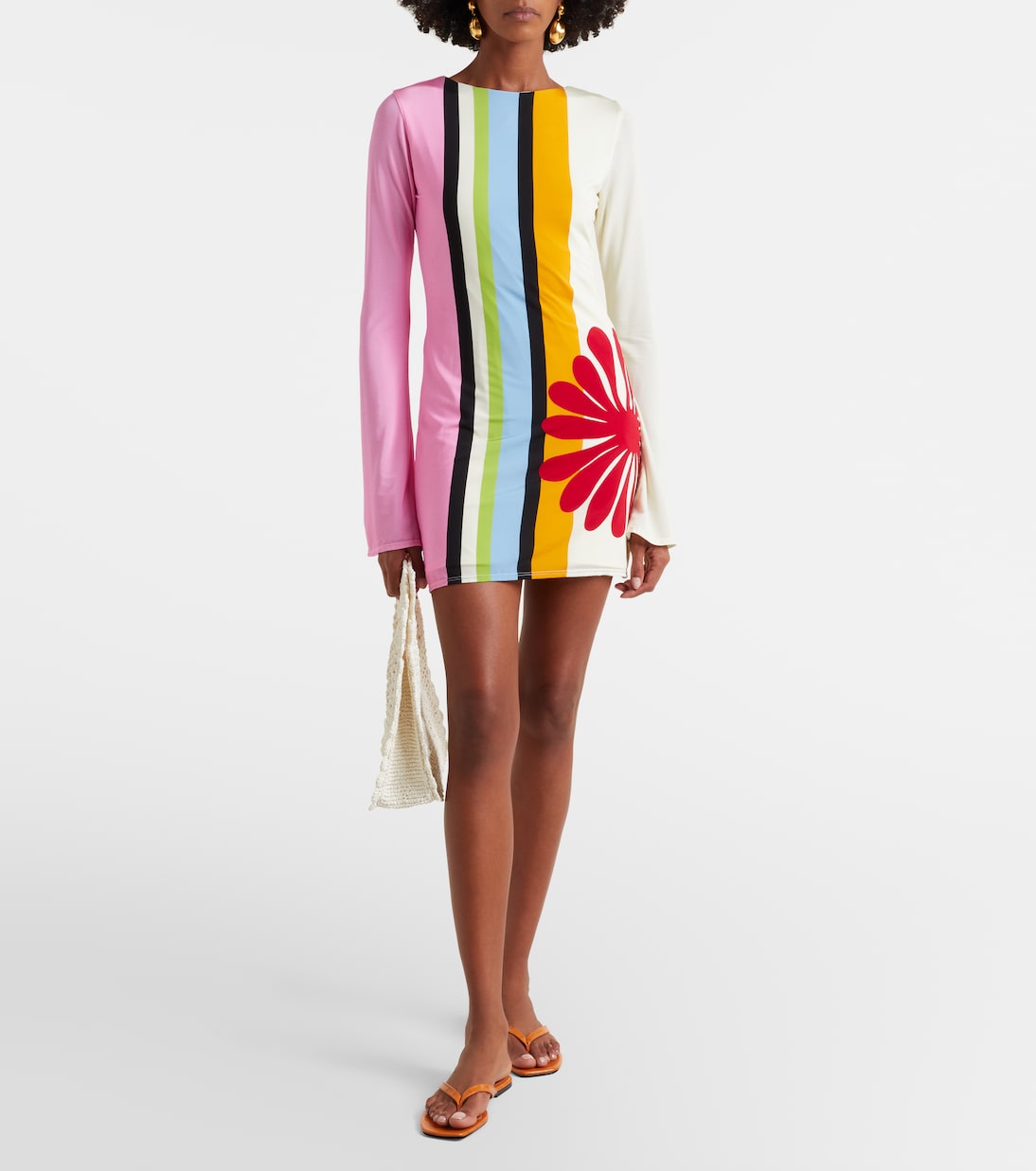 Maisha floral striped minidress  | Cala de la Cruz