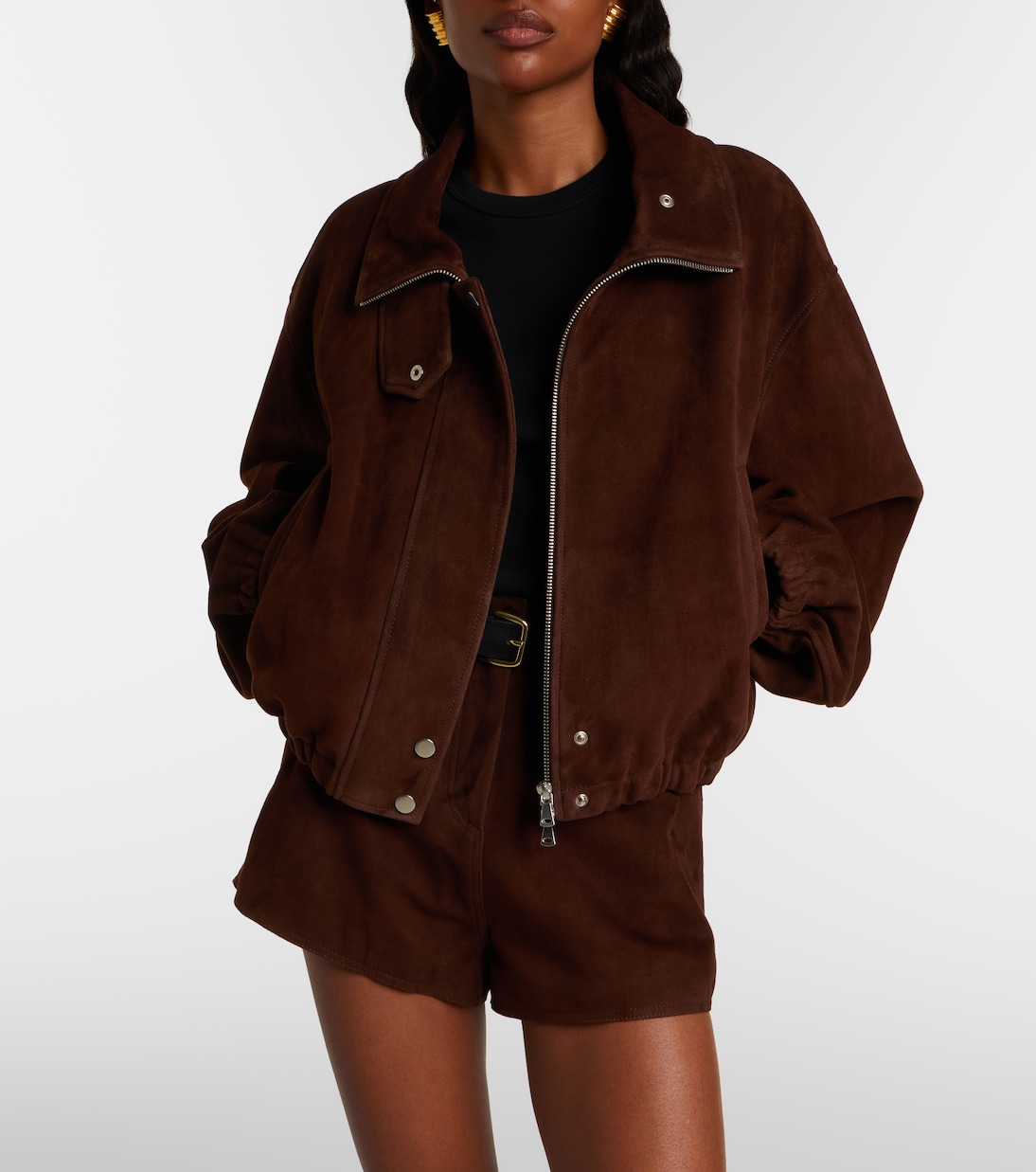 Blouson Pia aus Veloursleder | Nour Hammour