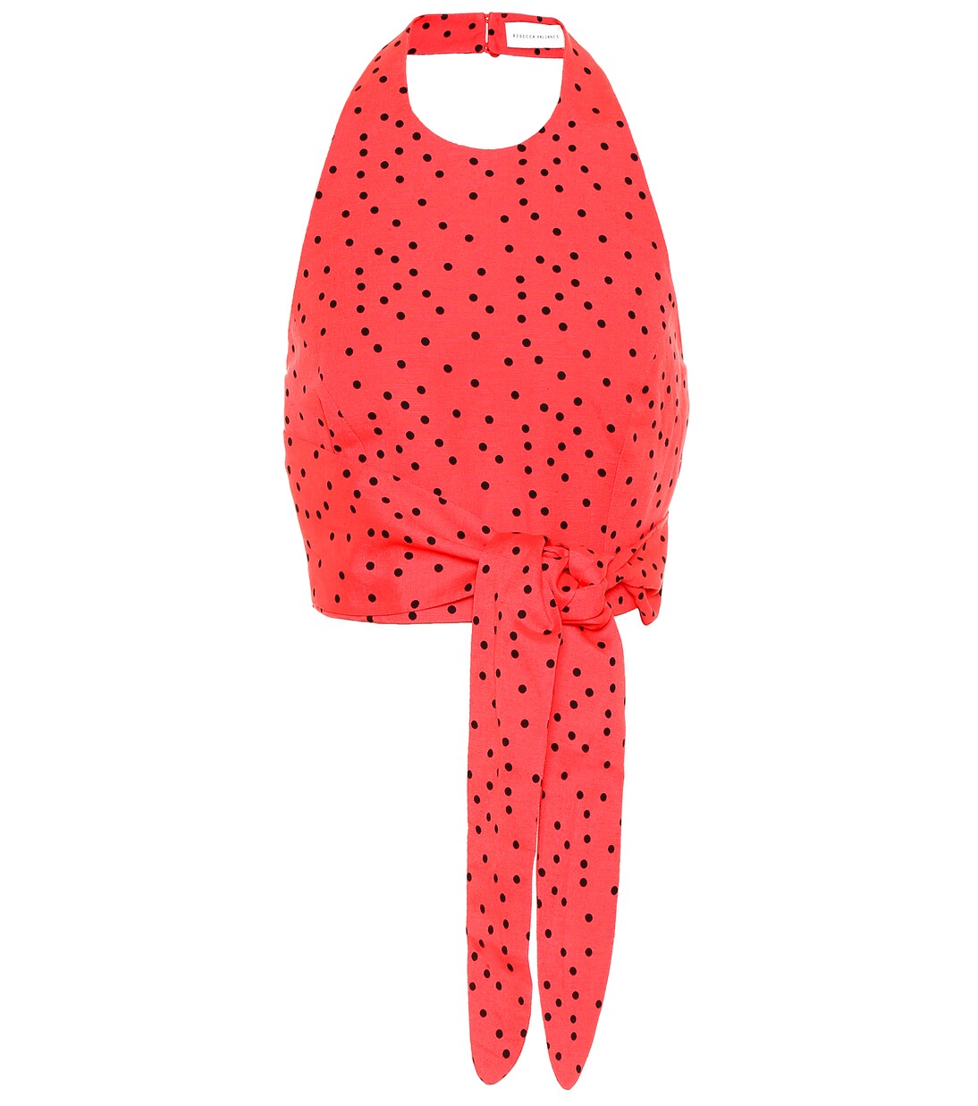 Holliday linen-blend polka-dot top | Rebecca Vallance