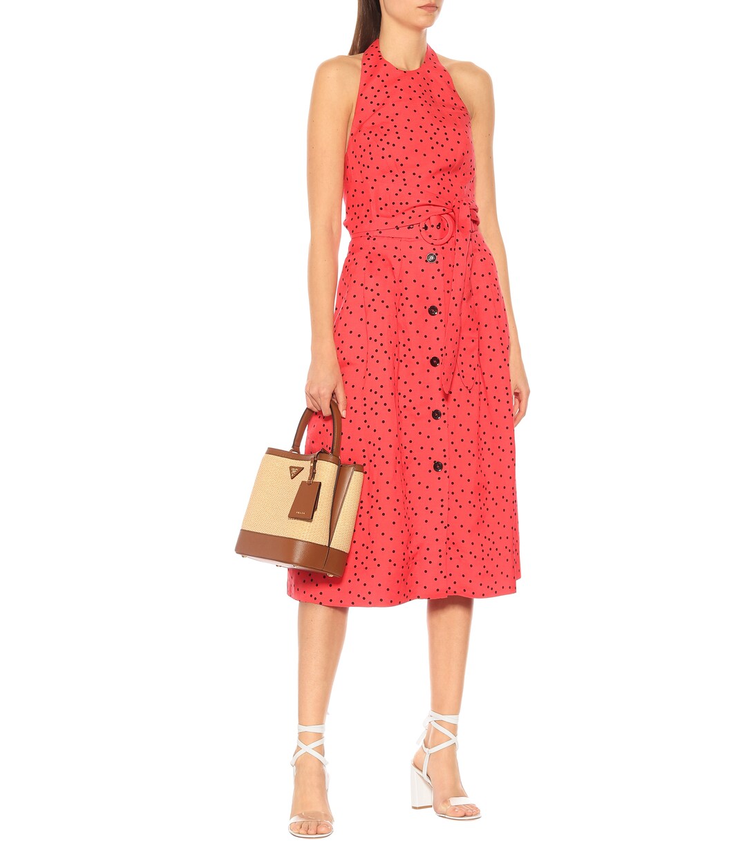 Holliday linen-blend polka-dot top | Rebecca Vallance