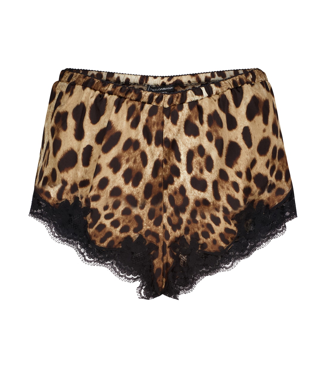 Bedruckte Shorts mit Spitze | Dolce&Gabbana