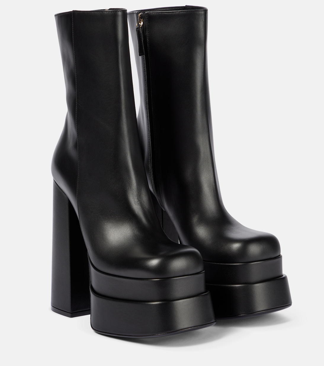Intrico leather platform ankle boots | Versace
