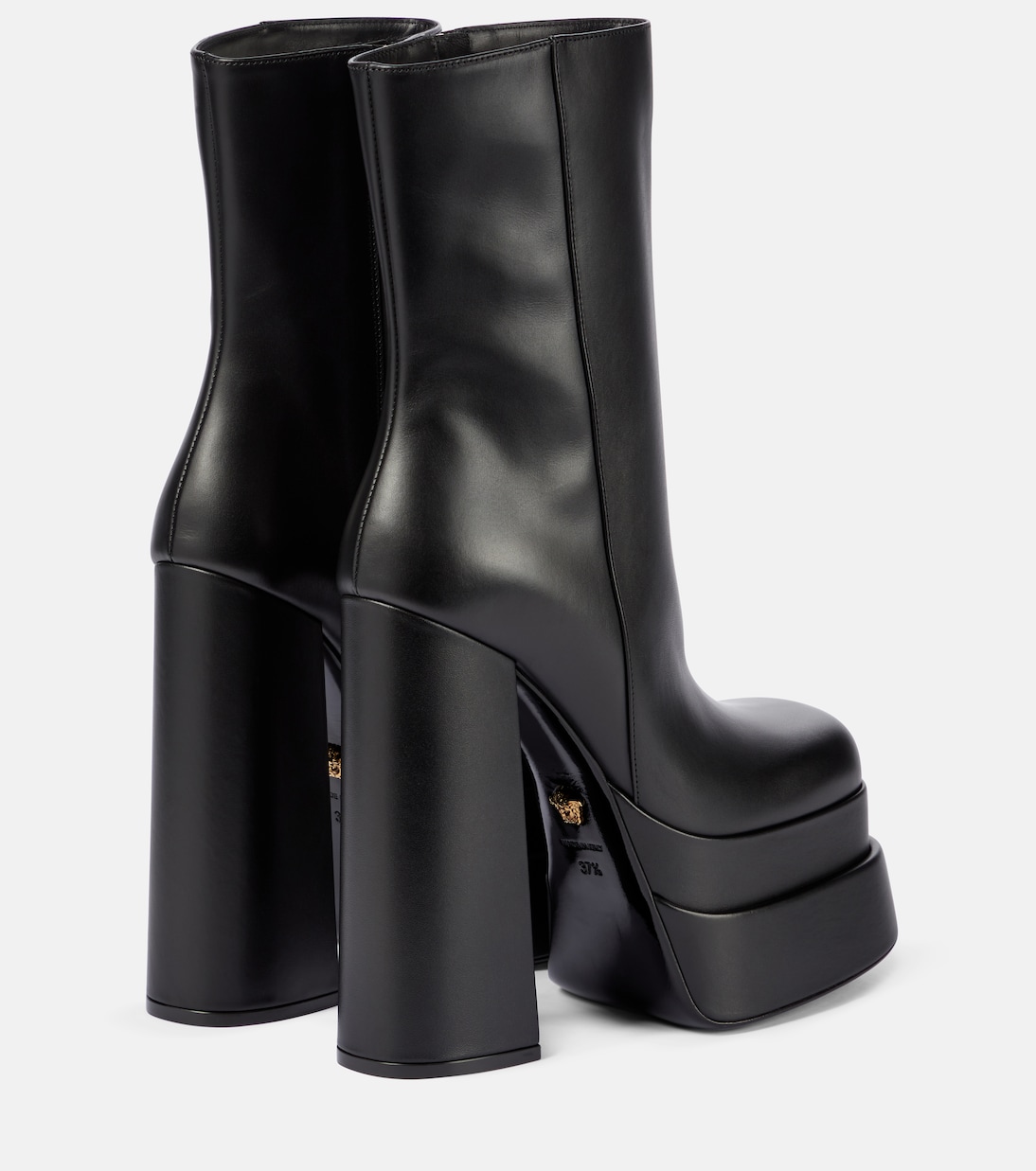 Intrico leather platform ankle boots | Versace