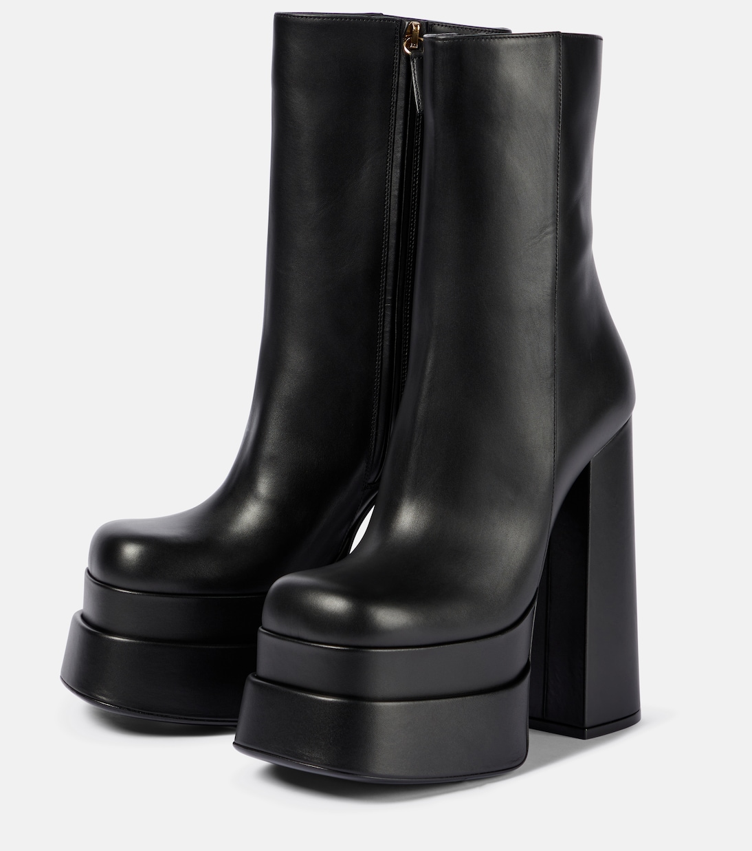 Intrico leather platform ankle boots | Versace