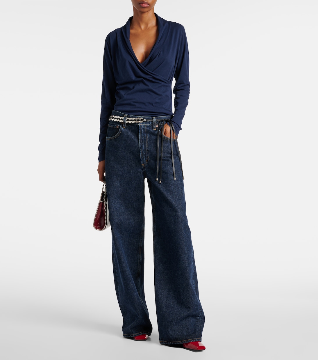 Top wrap Meri en mezcla de algodón | Velvet