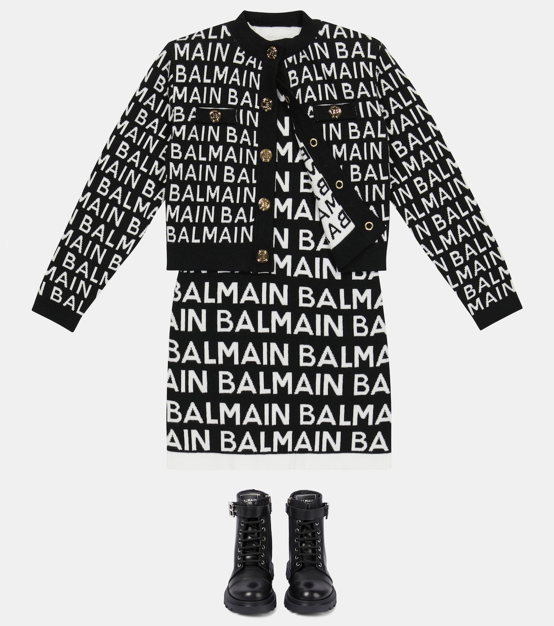 Robe en coton à logo | Balmain Kids