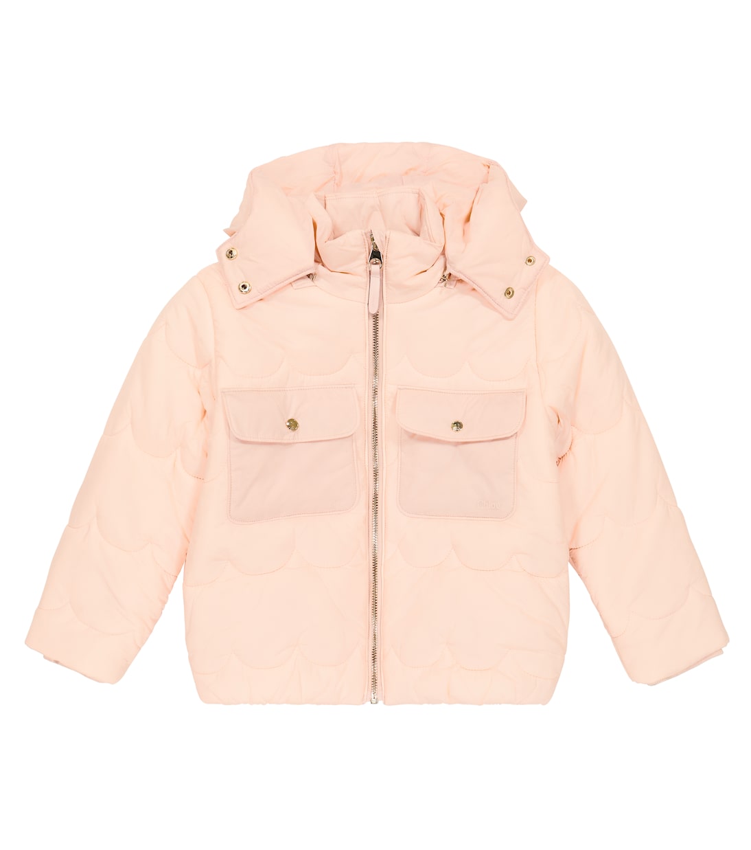 Scalloped puffer jacket | Chloé Kids