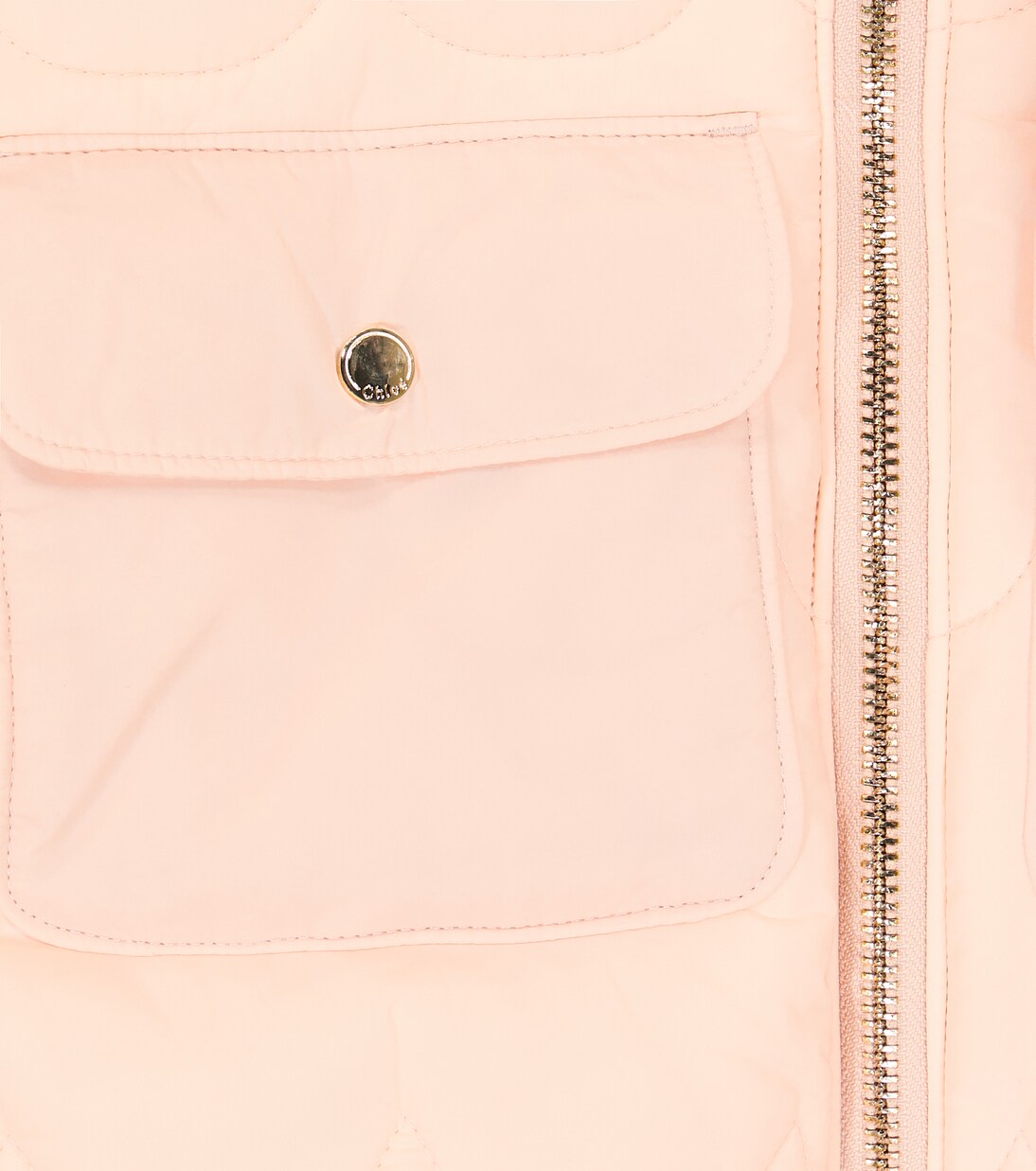 Scalloped puffer jacket | Chloé Kids