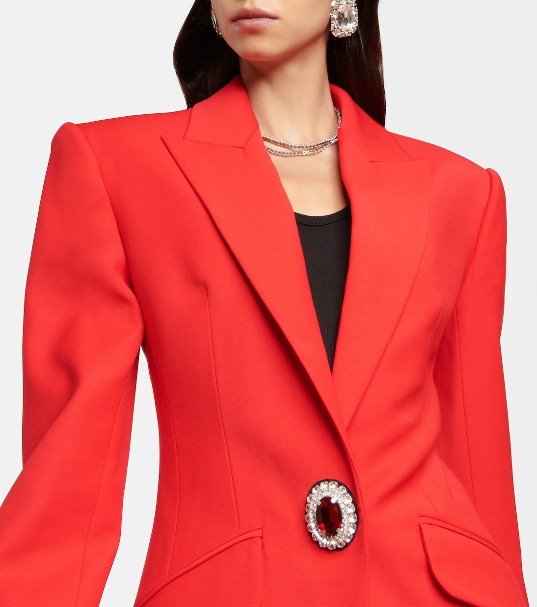 Verzierter Blazer aus Schurwolle | David Koma