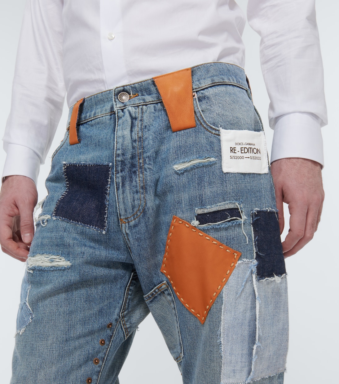 Patchwork straight jeans | Dolce&Gabbana