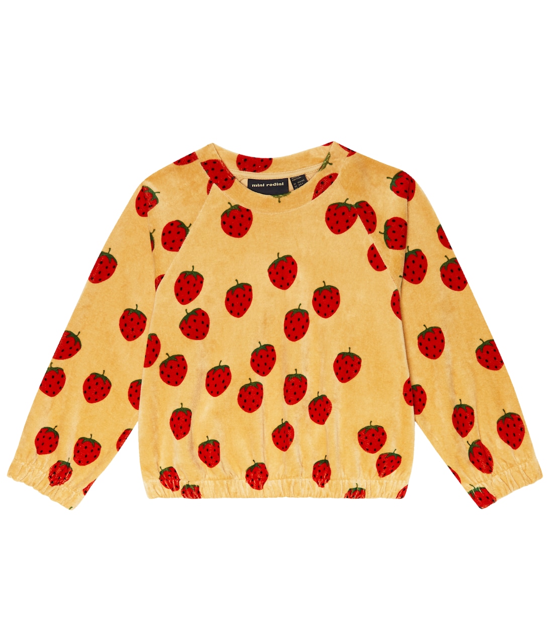 Printed cotton velvet sweatshirt | Mini Rodini
