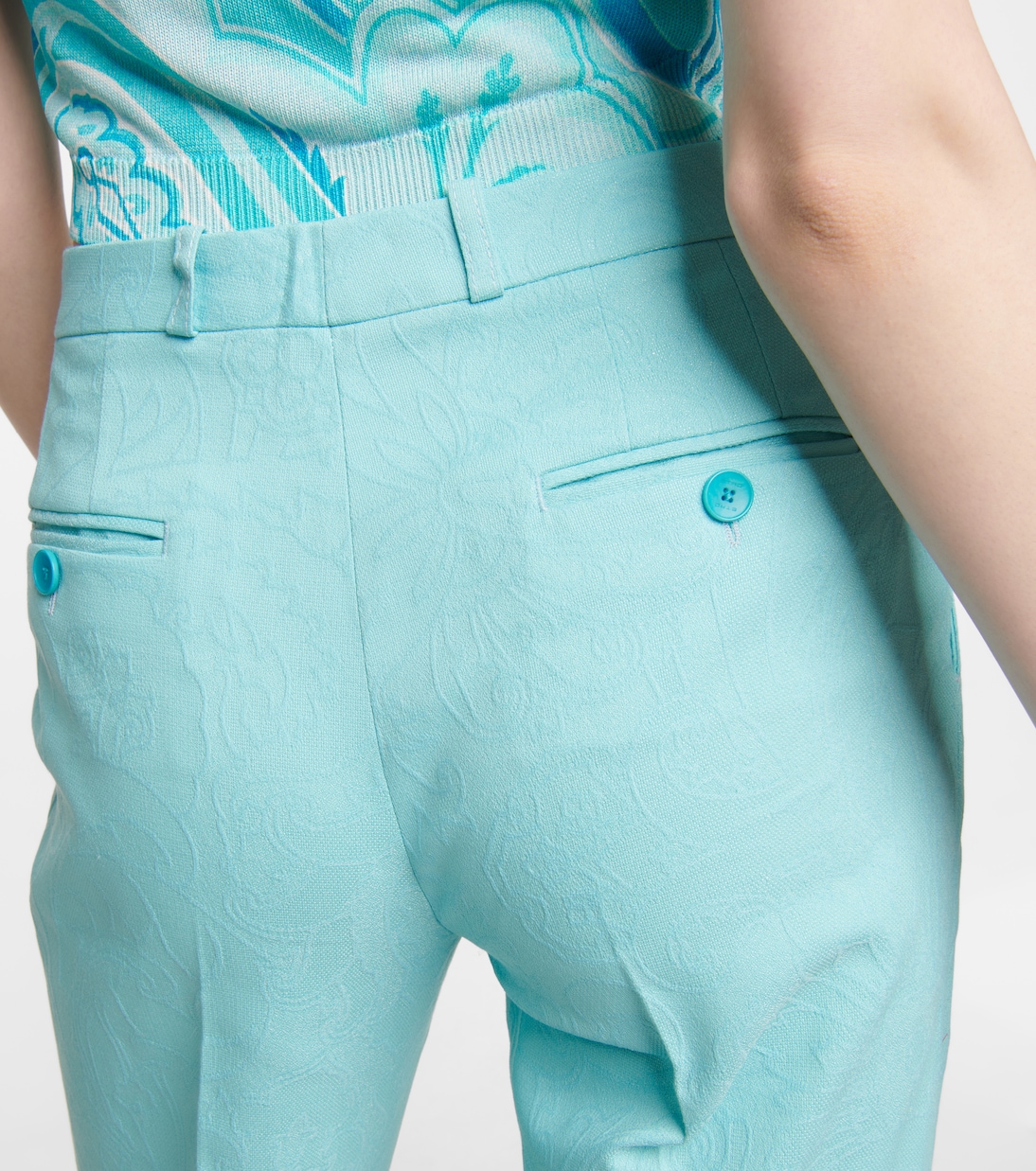 Pantalones rectos de tiro alto | Etro