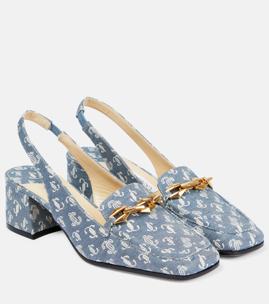 Diamond Tilda 45 denim slingback pumps | Jimmy Choo