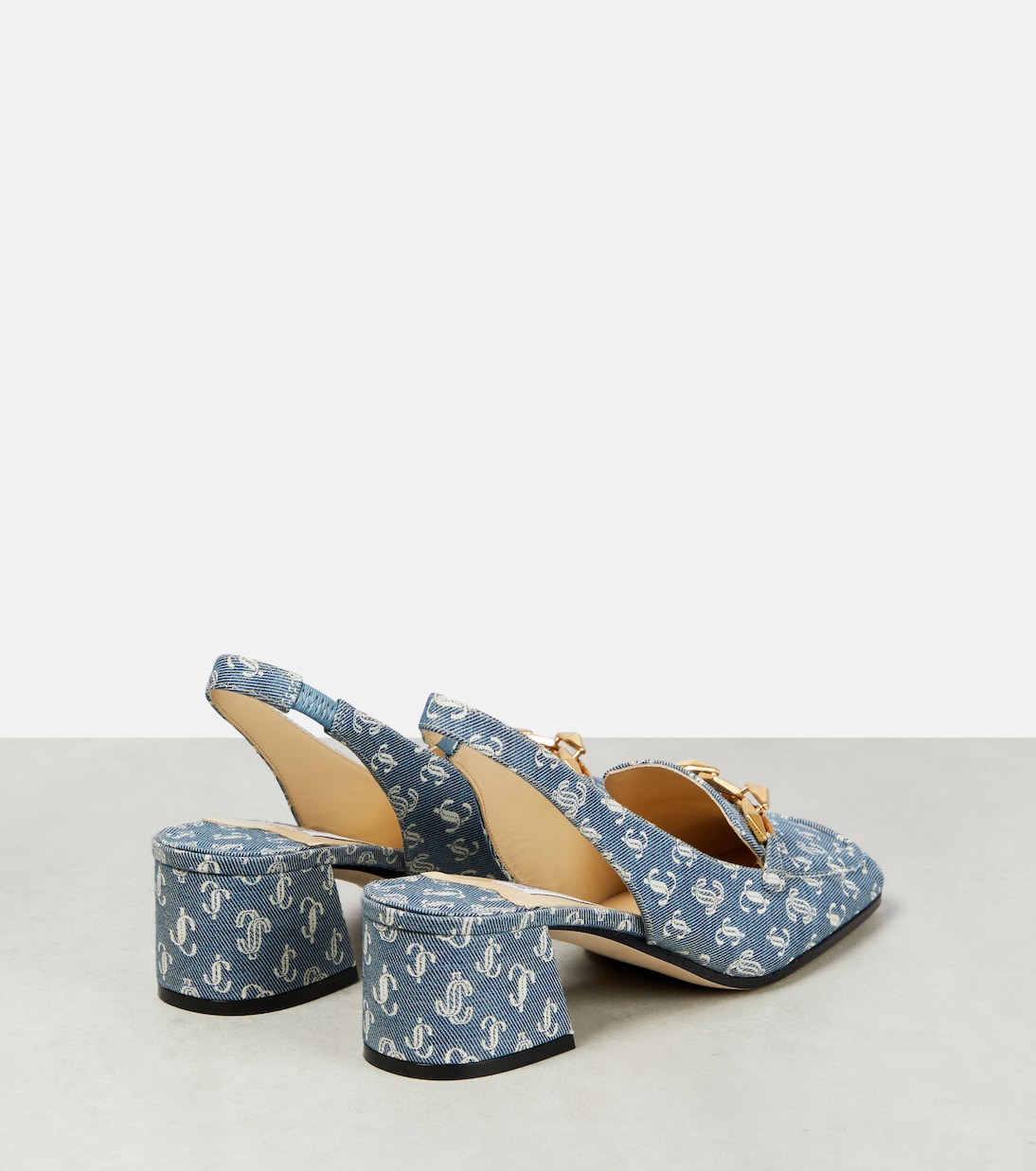Diamond Tilda 45 denim slingback pumps | Jimmy Choo