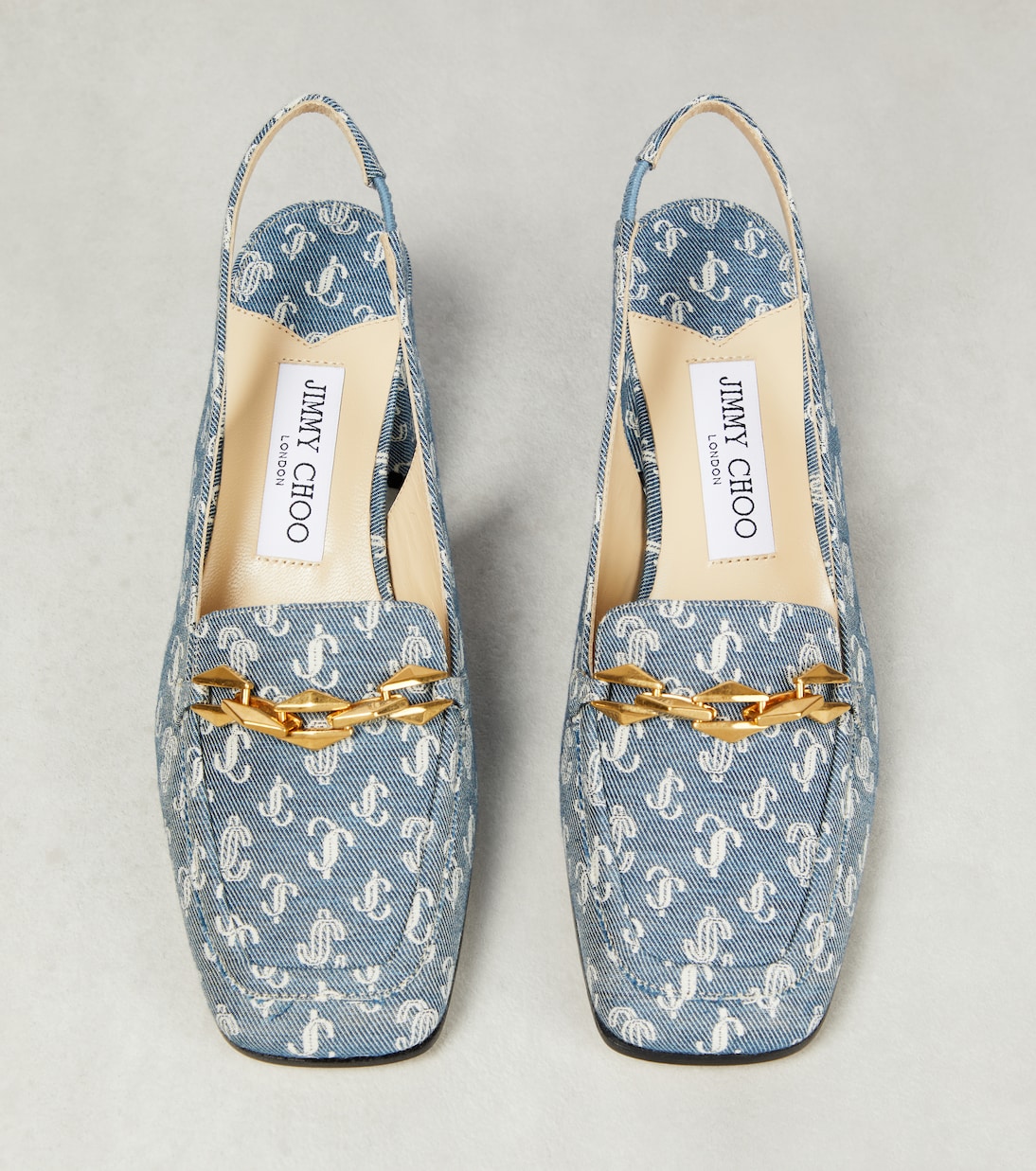 Diamond Tilda 45 denim slingback pumps | Jimmy Choo