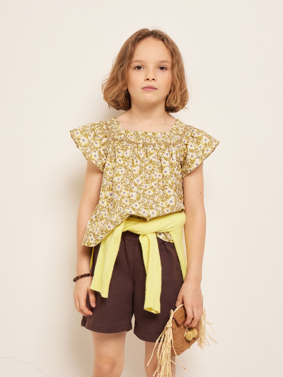 Carlie floral cotton blouse | Bonpoint