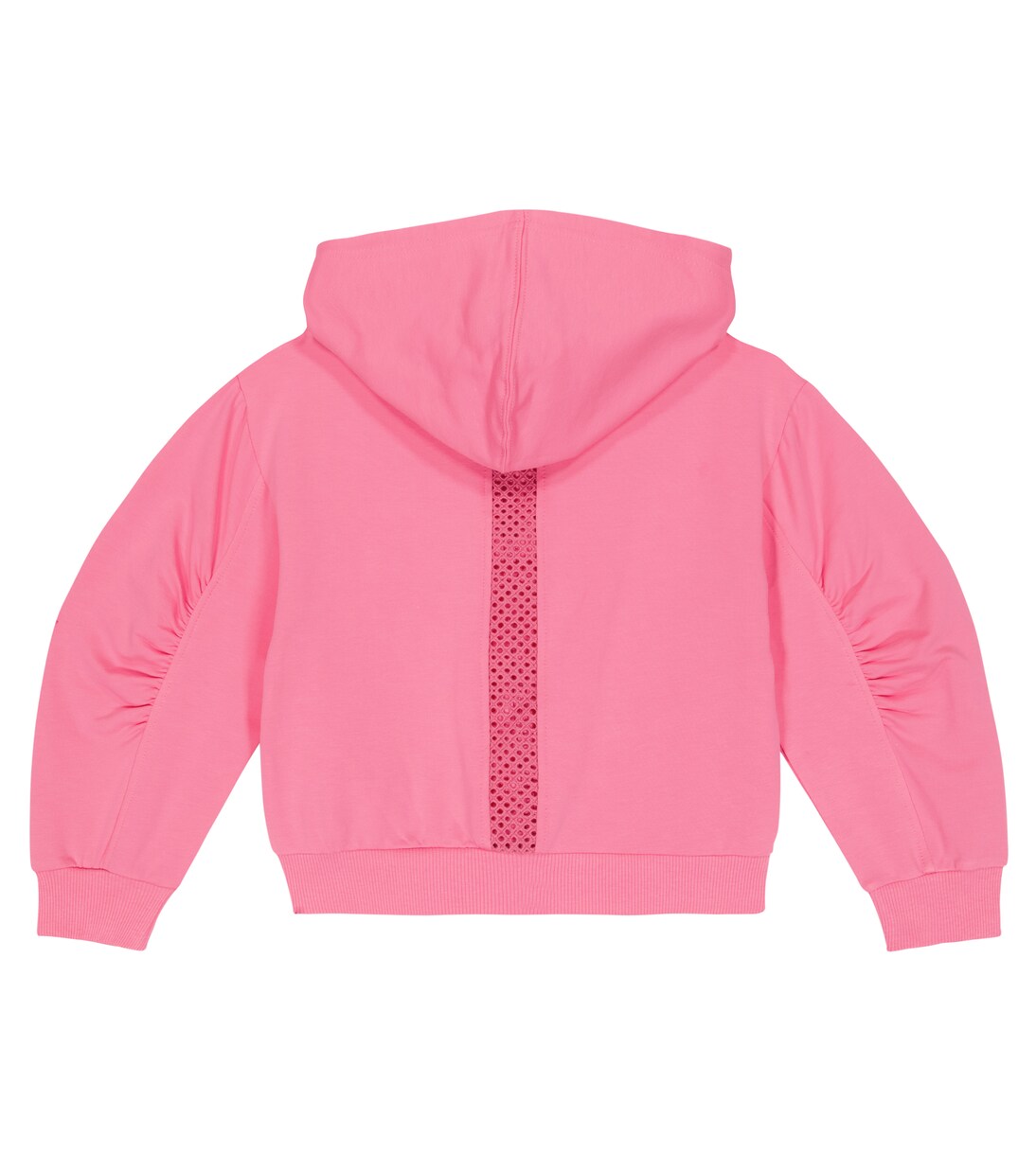 Embroidered cotton-blend hoodie | Monnalisa